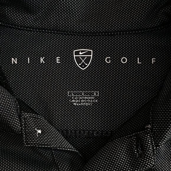Nike Golf Mens Polo Shirt Black Short Sleeves Innisbrook Logo Embroidered Size L - Picture 9 of 14